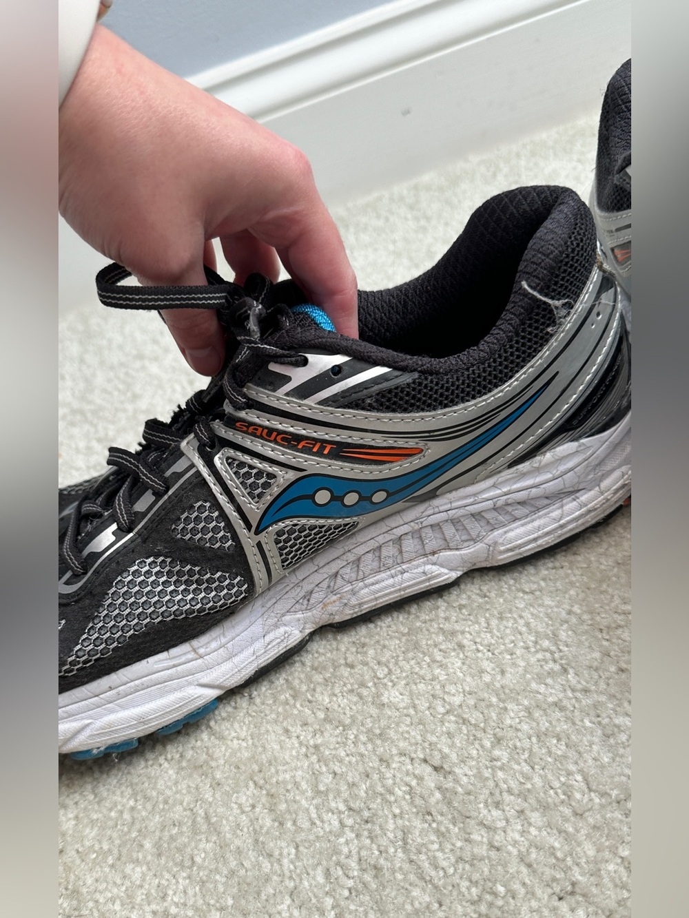 Saucony Men's Running Shoes - Gray & Blue - Picture 4 of 5